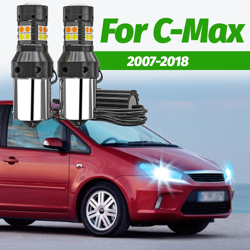 

2 шт. Двухрежимные светодиодные указатели поворота + дневные ходовые огни (DRL) для Ford C-Max CMax C Max 2007-2018 2010 2011 2012 2013