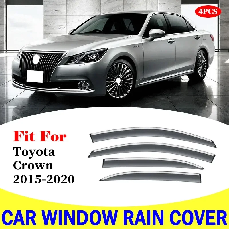 

For Toyota Crown window visor car rain shield awning trim cover Side Window Deflector Door Rain Sun Shield Side accessories