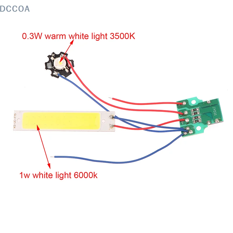 Dual LED Light Board Desk Lamp Flashlight Driver Board Circuit Board DIY Accessories DC3.7V-5V
