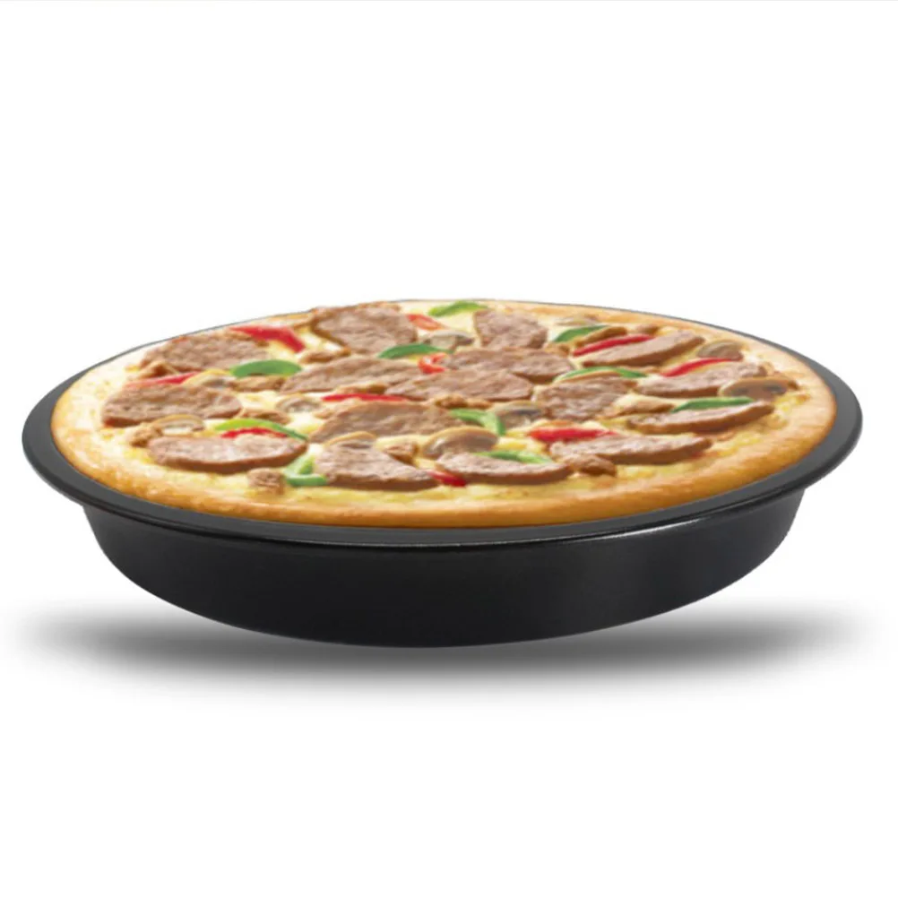 

3Pcs Nonstick Carbon Steel Pizza Pan Bakeware Fast Heat Conduction Easy to Clean for Breads Cakes Baking Pan
