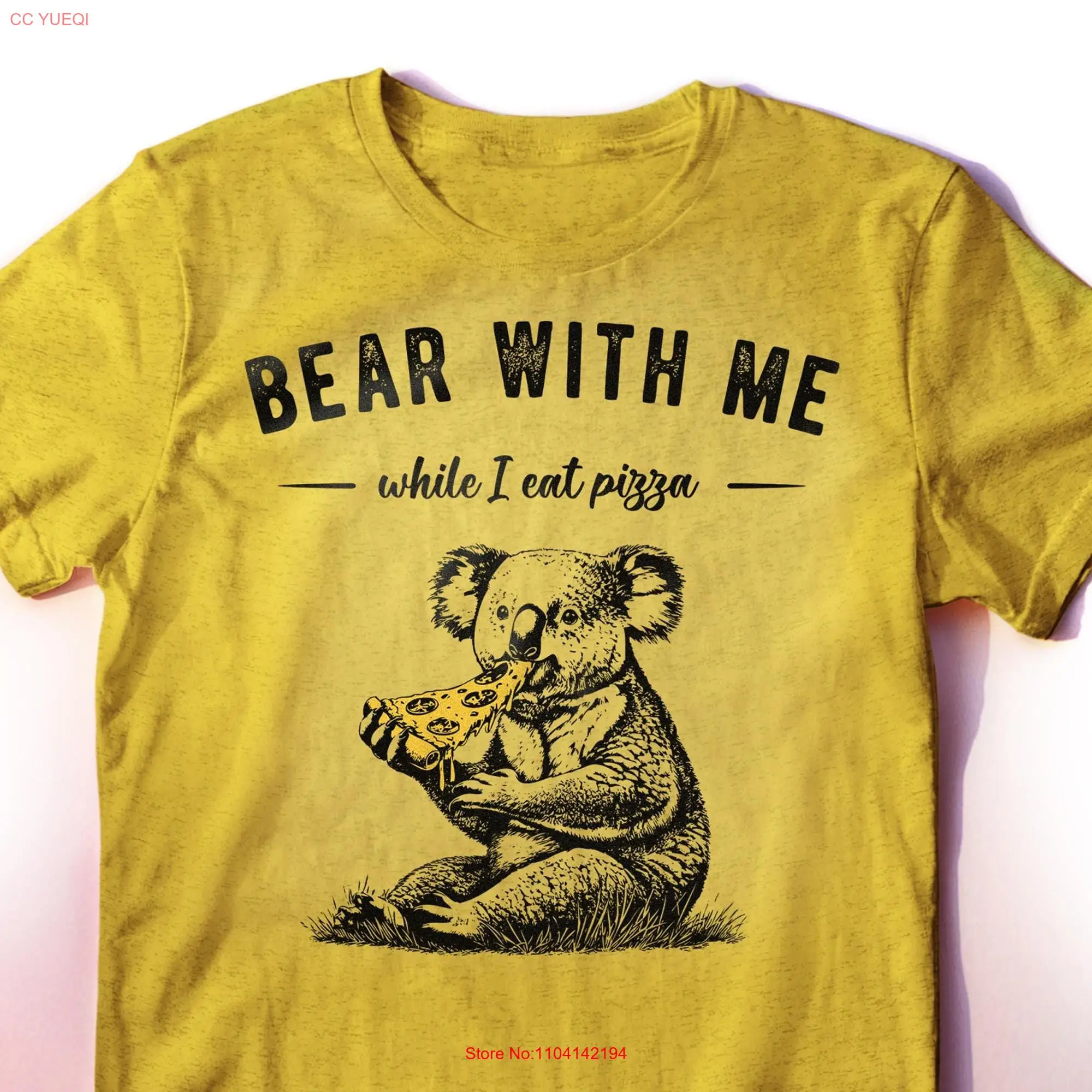 Camiseta Koala divertida Pizza Pun Gag Bear With Me For Him sus mangas largas o cortas