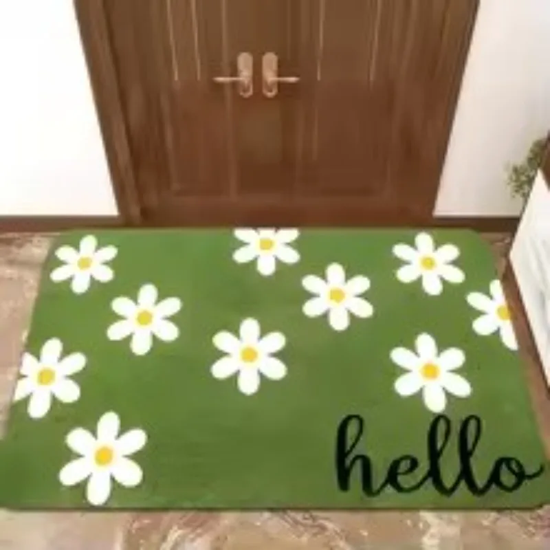 Daisy Welcome Mat Imitates Coconut Palm Entrance Door Mat Door Mat Entrance Door Mat Entrance Kitchen Mat