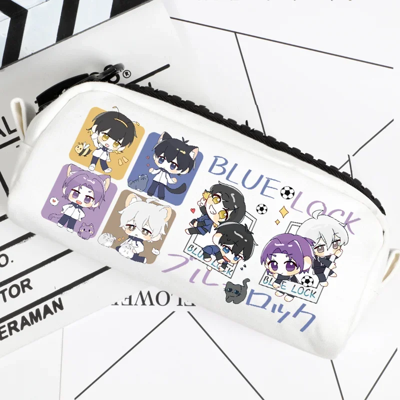 

White Black 19×6×9cm, Blue Lock, Anime Pencil Case Pen Bag, Student Kids Teens Pencilcase For Girls Boys School Supplies