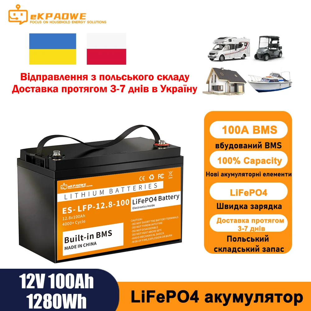 

Poland warehouse Fast delivery 200AH 100Ah Power Wall LiFePo4 Lithium Battery BMS 4000+ Cycle Energy Storage Battery Home Power