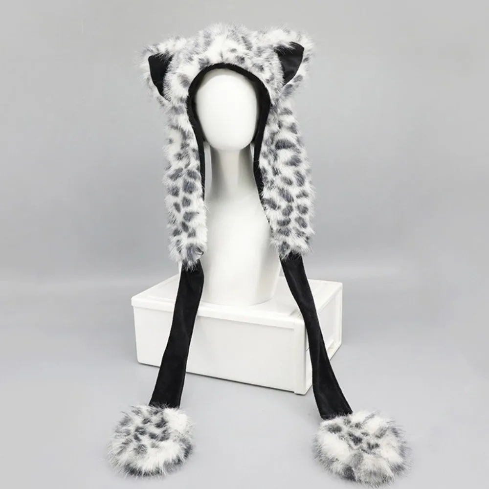 Warme Rentiergeweih-Mütze, flauschige Textur, verstellbare Riemen, Weihnachts-Elchmütze, thermische winddichte Plüsch-Ohrschutzmütze, Unisex – Detail 10