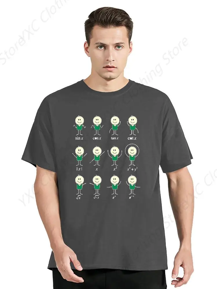 Algebra Dance Funny Figures Math Equation Men's T-shirt- Short Sleeve Crew Neck Soft Fitted Tees S - 6XL Fresh