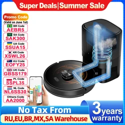 Robot Vacuum Cleaner ABIR K30 with Auto-empty Dock, 6500PA Suction, Multi-Floor Maping, Customized Wet Dry Room Cleaning