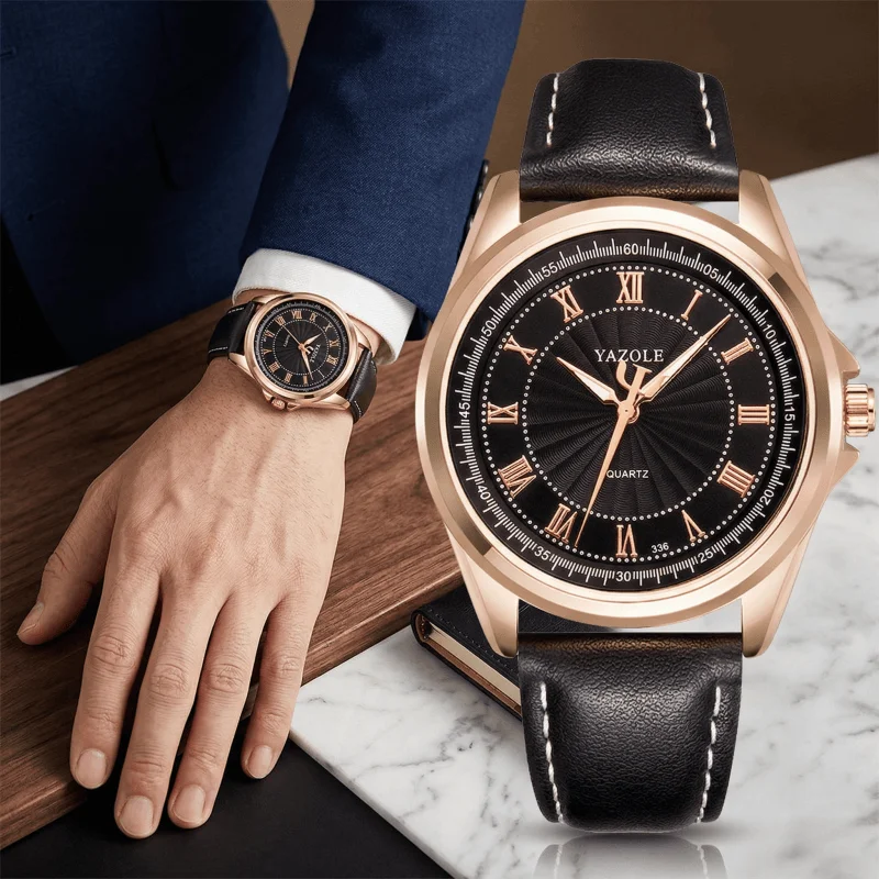 YAZOLE Quartz Watches for Men Top Brand Luxury Metal Analog Wrist Watches Man Casual Business Men's Clock Gift montre homme