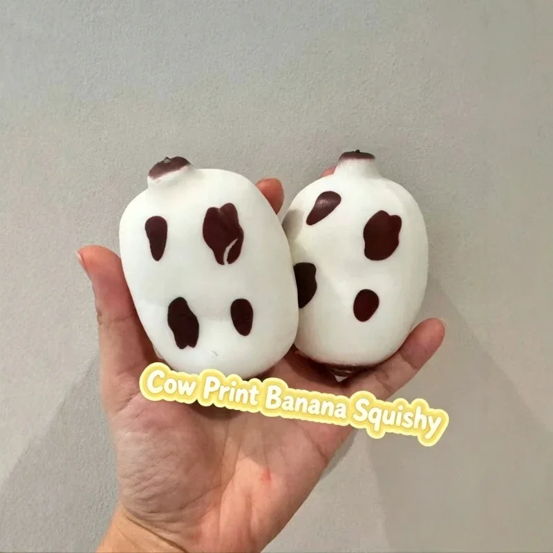 Knuspriger Kuh-Bananen-Quetschball, Fidget-Spielzeug, Knuspriger Quetschball, Handgefertigte Runde Blöcke Gefüllt mit ASMR-Material, Quetschspielzeug ﻿ – Detail 5