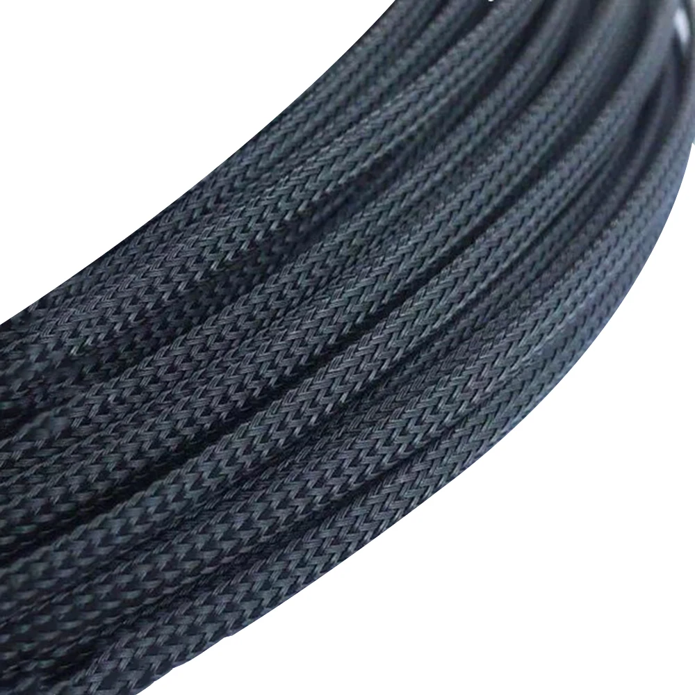 Textile Sleeve Nylon Flame-retardant Braided Net Tube Bundle Line Fiber Optic Wire Protection Tube 4mm-20mm Mesh Tube