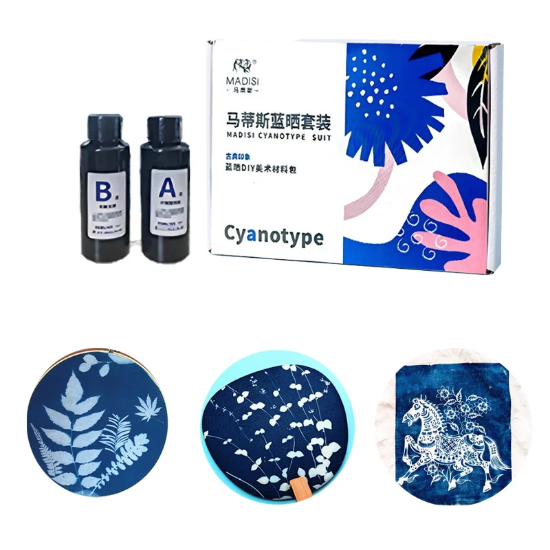 

Cyanotype DIY Art Material Package Simple To Operate for Hand-created Collage Art Parent-child Activities