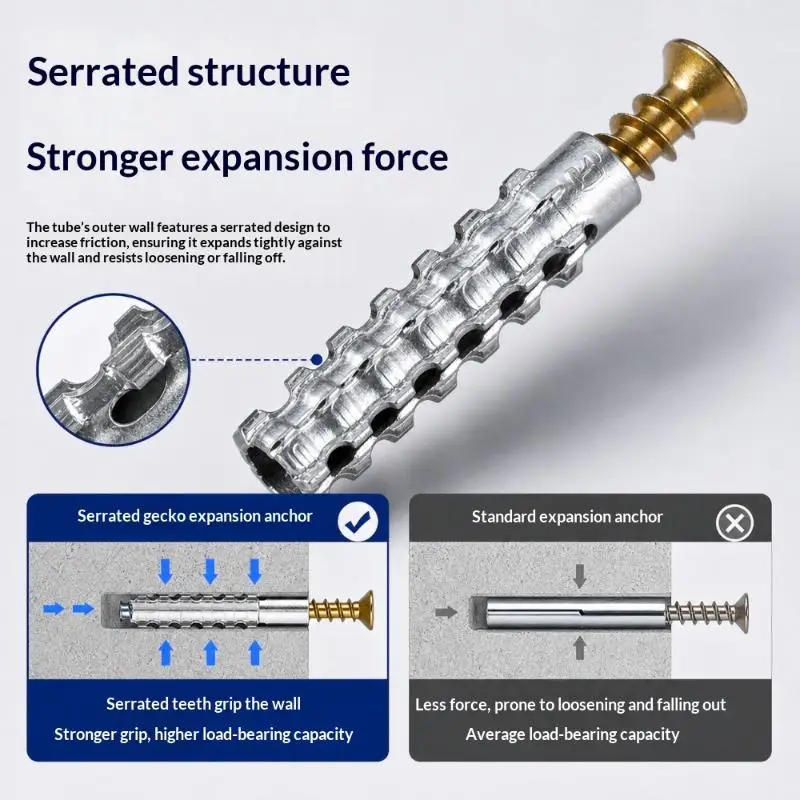 Self-Tapping Screw And Expansion Tube Anchor Kit Carbon Steel Heavy Duty Drywall Concrete Drilling Plug Expansion Bolt Fastener