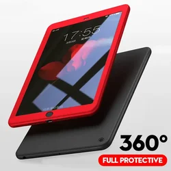 Silicone 360 Full Cover Case For ipad air case for iPad 10.2 2019 For iPad mini 4 5 Case For Pro 10.5 Air 1 2 3 with glass