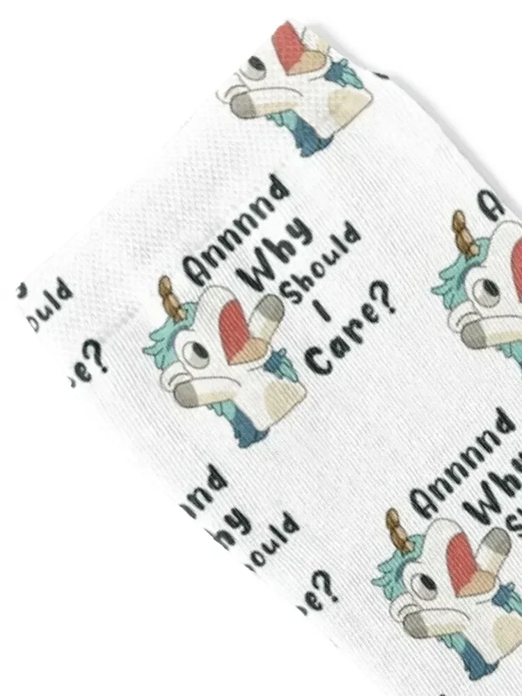 And Why Should I Care Funny Unicorn Socks Stockings compression winter christmas gift short Socks Men's Women's