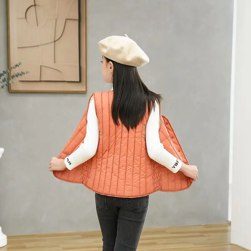 Autumn Kid Vest Winter Warm Fleece Sleeveless Jacket for Boys Girls Casual Versatile Teenage Children Outerwear 9 10 11 12 Years