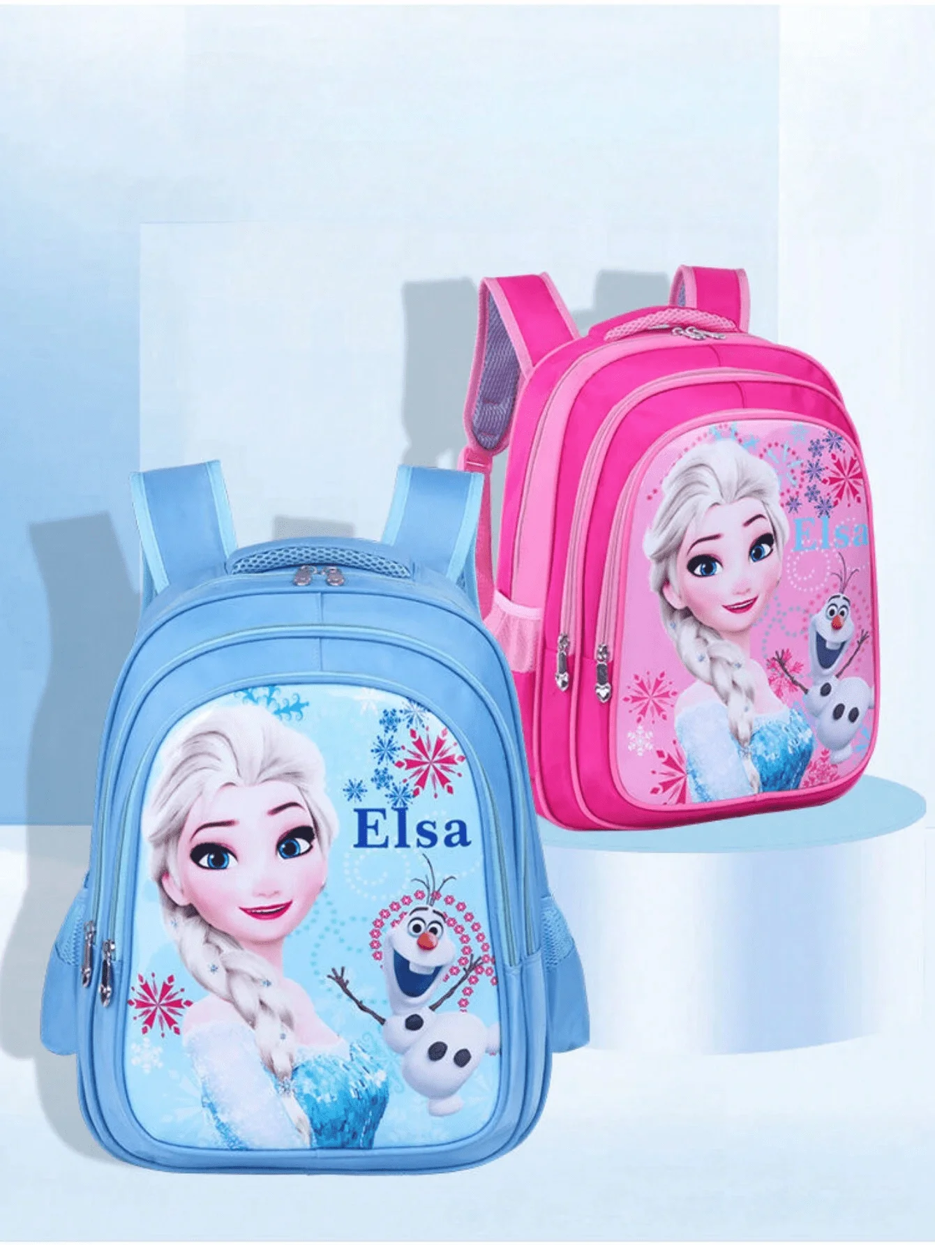 

Disney 2025 New Frozen Elsa Princess School Bag Large Capacity Storage Backpack