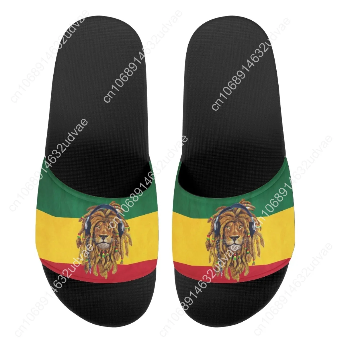 Jamaikanische Flagge Reggae Löwe Druck Frauen Hausschuhe Anti-Rutsch Schlafzimmer Sandalen Damen Leichte Flip Flop Weibliche Slides