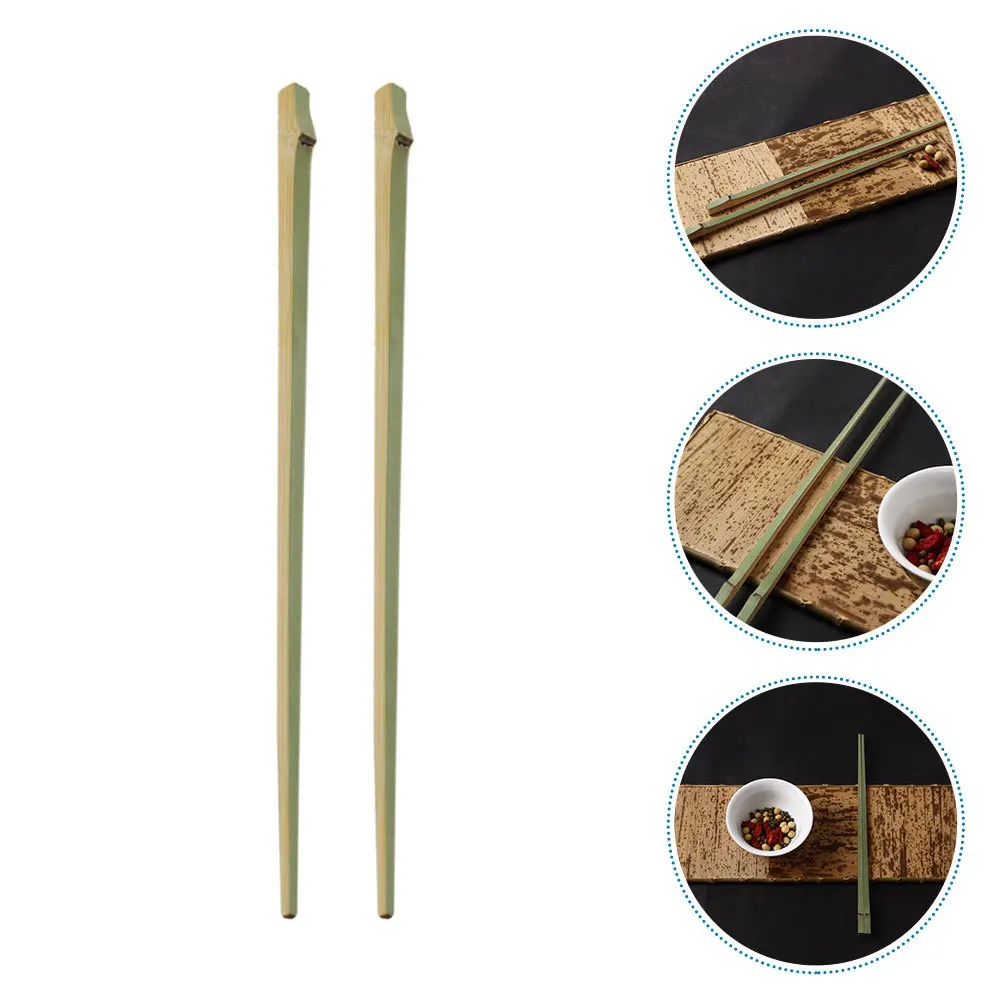 

1Pair Japanese Style Tip Bamboo Chopsticks Practical Household Flatware Reusable Food Serving Chopsticks for Home