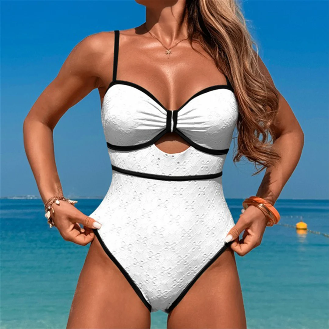 XS - XL 2026 Cut-Out Aushöhlung Damen-Badeanzug Einteiliger Badeanzug für Frauen mit hohem Beinausschnitt Monokini Badebekleidung Badeanzug V6996 – Detail 8