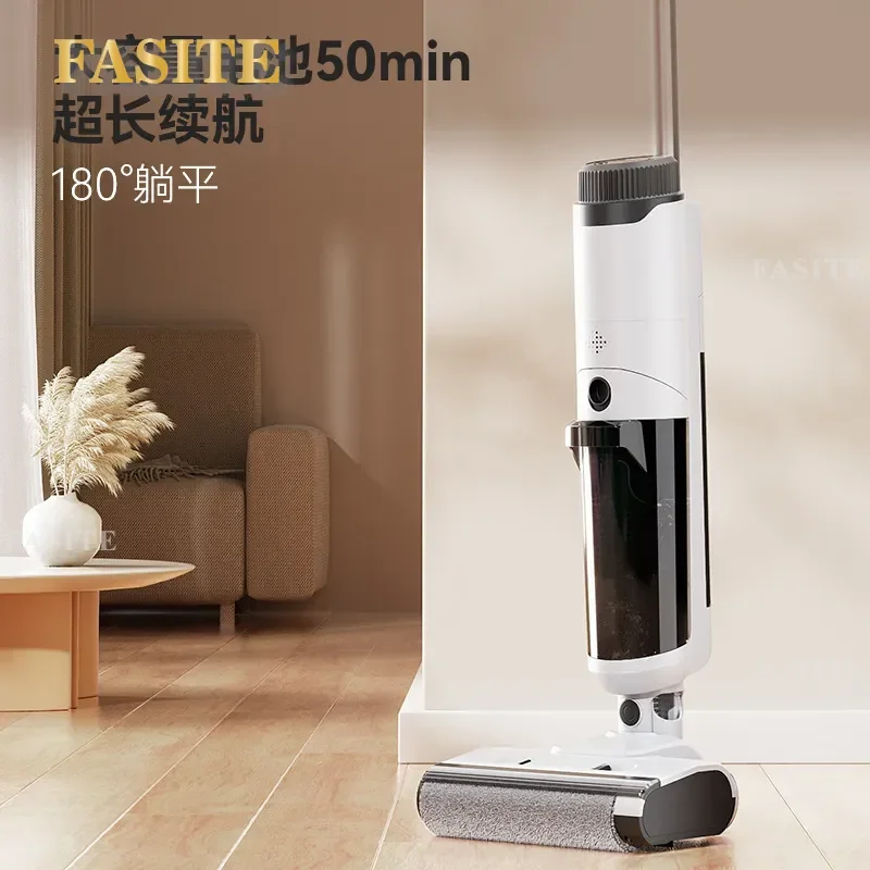 For Smart Home Wireless Floor Cleaning Robot Voice Control Electrolysis Water Sterilization Self-cleaning Mop and Vacuum