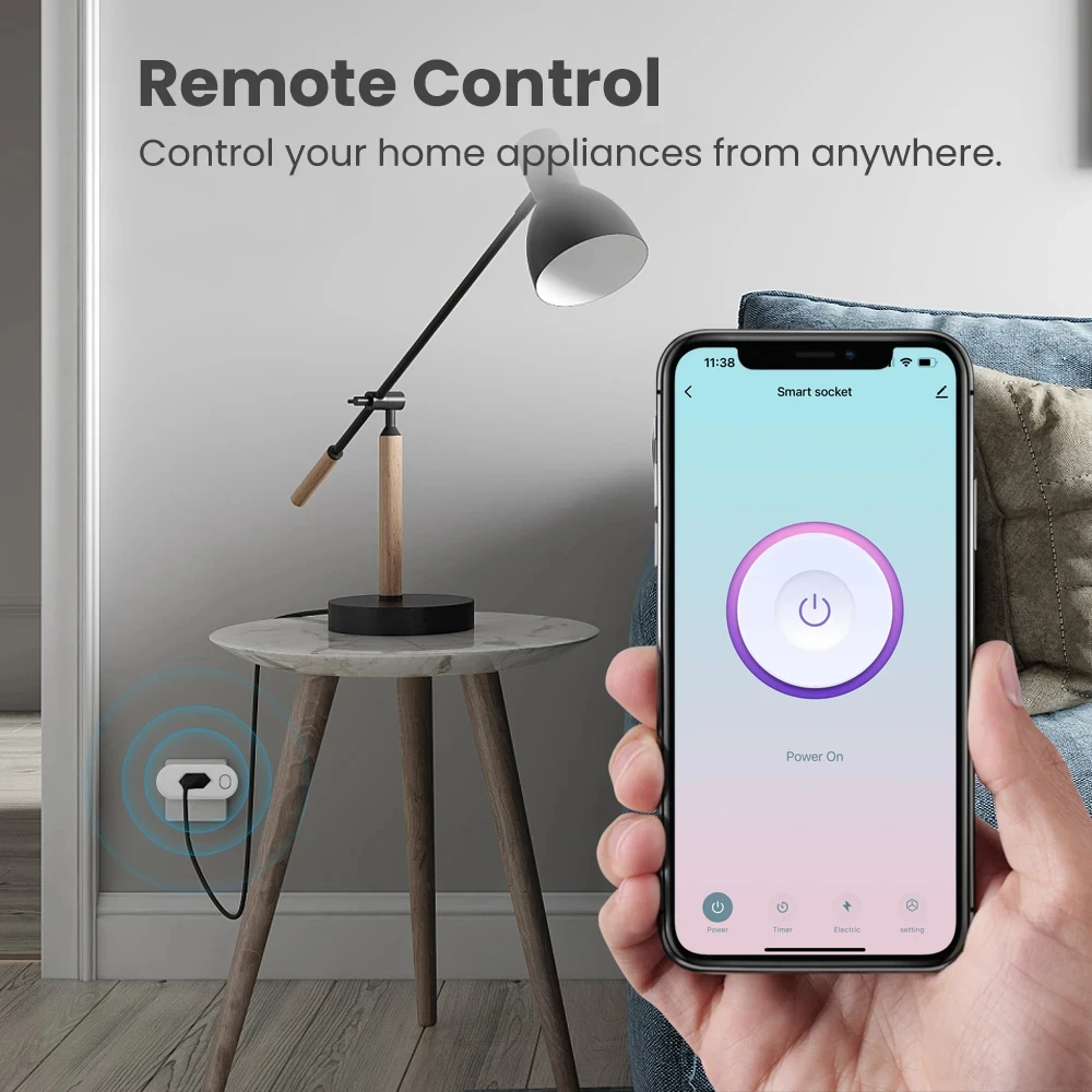 MIUCDA Tuya Zigbee Smart Plug16A/20A gniazdo z monitorem zasilania inteligentny pilot aplikacji Life współpracuje z Google Home, Alexa