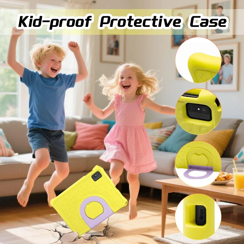 ANRY 10.1 inch Kids Android 15 Tablet 8GB (4+4GB) RAM 64GB ROM 5000Mah Octa-core 5G Wifi Children's Learning Educational Tablets