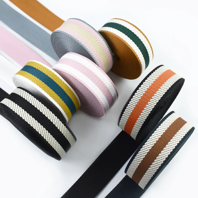 

1/2/3/4/5M 38mm Canvas Webbing Ribbon 1.5mm Thick Bag Straps Nylon Tape Striped Decorative Webbings Belt Sling Sewing Trimming