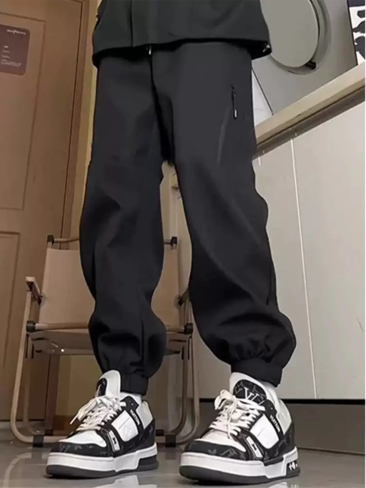 

Bla Fce Lined Thi Workwear Trousers Men's Autumn Winter American Sle Cuffed Riding Mountain Climbing Pants