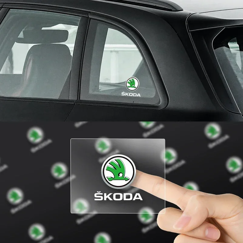 

Car Front Seat Headrest Badge Decal Car Side Window Sticker For Skoda Fabia Octavia 2 Superb Rapid Yeti Kamiq Kodiaq Accessories