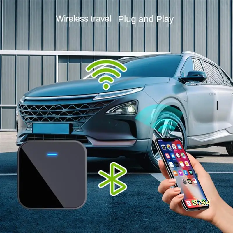 For  Carplay Adapter Car Wired To Wireless Smart Aibox Box Car Interconnect Multi-Function Adapter Easy To Use ,Black,B