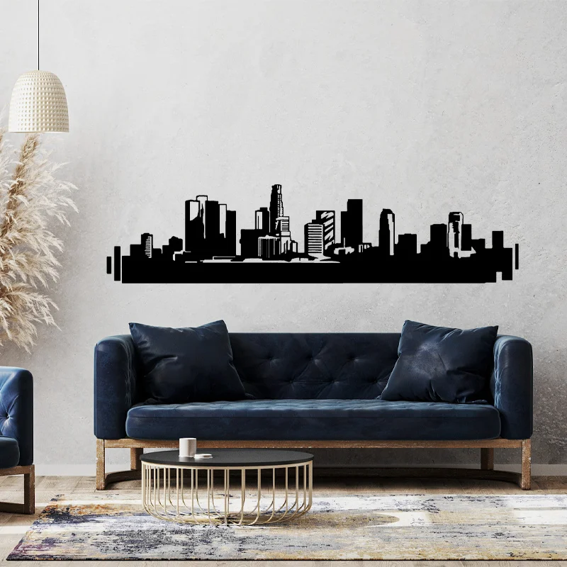 Los Angeles LA Skyline Wall Decal sticker vinyl car bedroom kitchen art van city E554