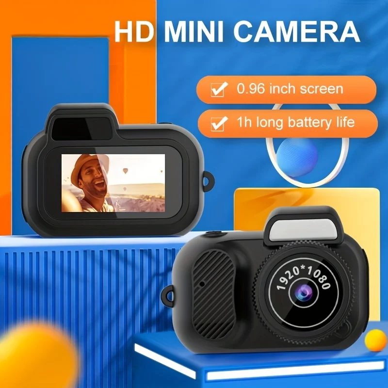 Mini Camera with Screen, Portable HD 1080P Retro Ultra Small DSLR Camera Outdoor Sport Camcorder for Birthday/Easter/President's