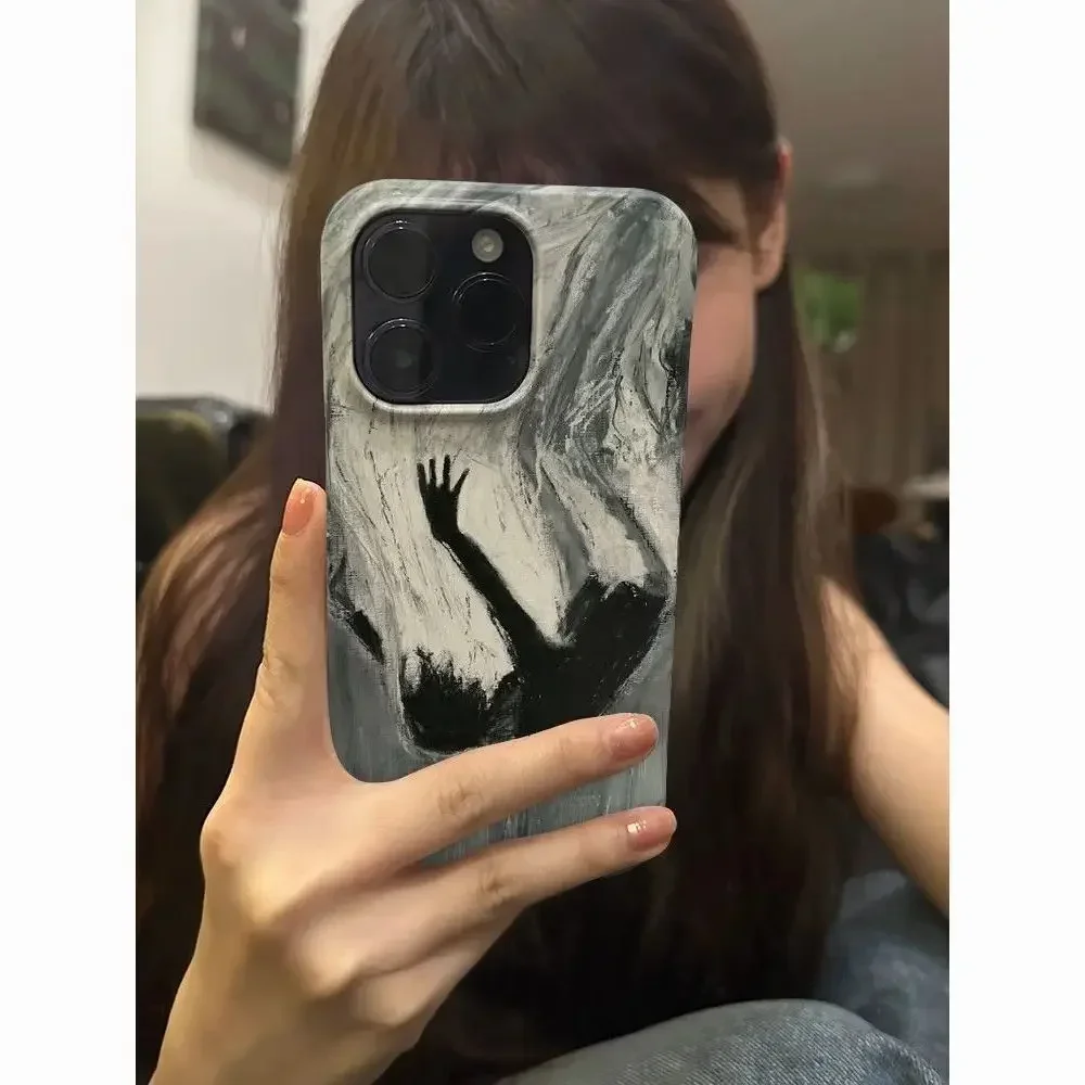 

2023 Advanced Abstract Oil Painting Apple 14 Phone Case iPhone 13 Diablo 12promax Hard Case 11/xs/xr/7/8plus Full Case