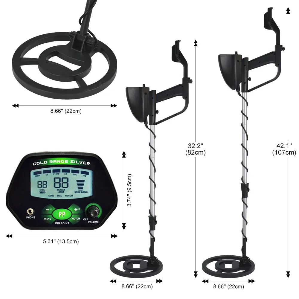 High Accuracy Professional MD-4090 Underground Metal Detector LCD Metal Detector With Memory Function Backlight Adjustable