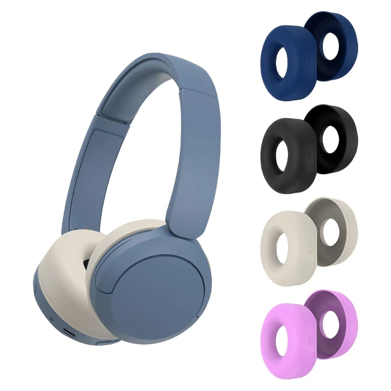 Replacement Ear Pads Cover for WH-CH520 Headset Renew Headphone-Performance Protective Layer Earpad Cushions D46B