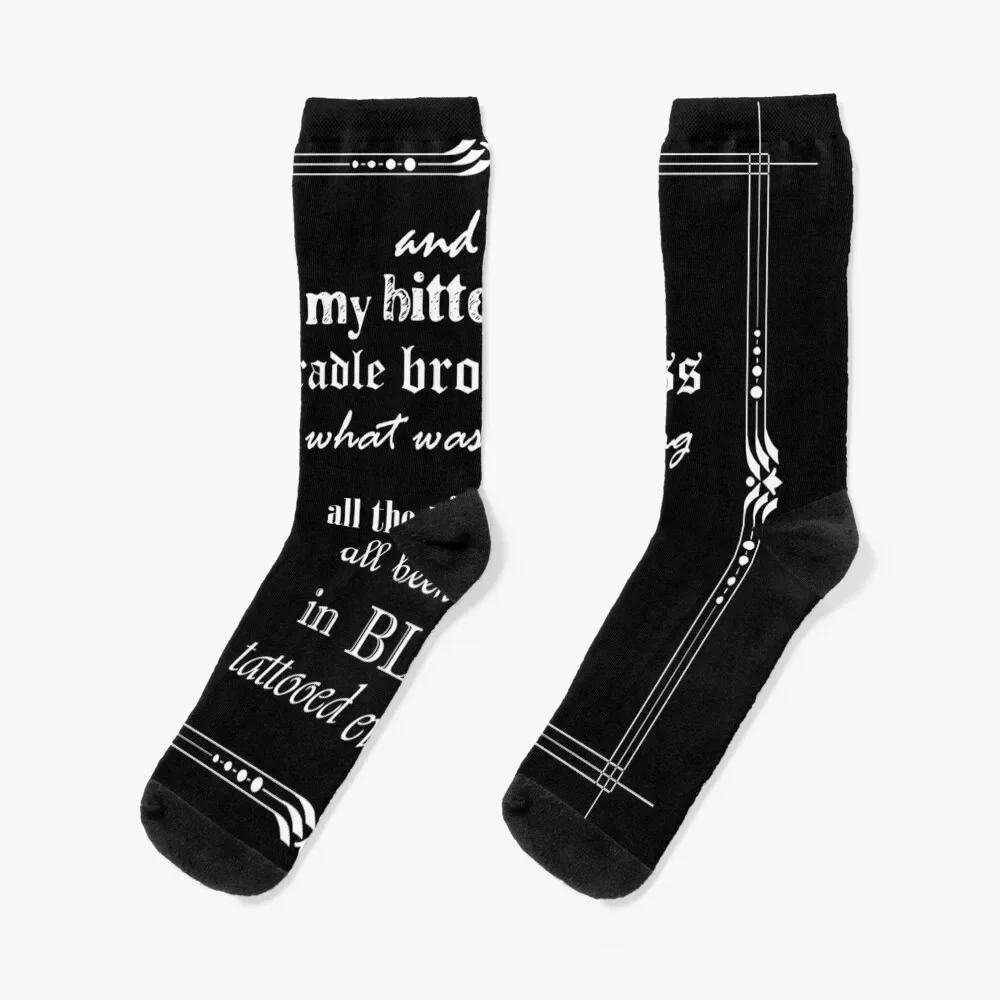 

Black lyrics Socks Stockings man Toe sports gifts Socks For Men Women's