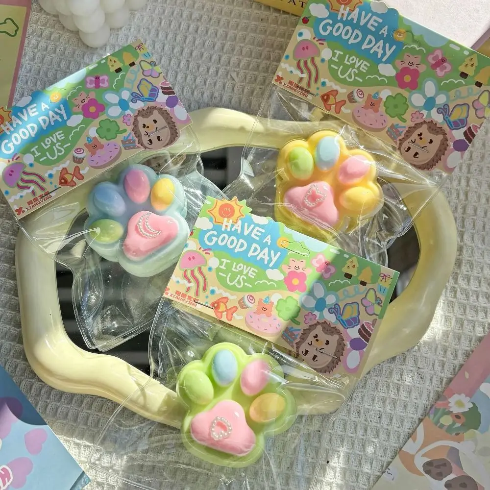 

Сенсорная мягкая силиконовая игрушка-антистресс в виде кошачьей лапки 3D, милая мультяшная фигурка из TPR для снятия стресса