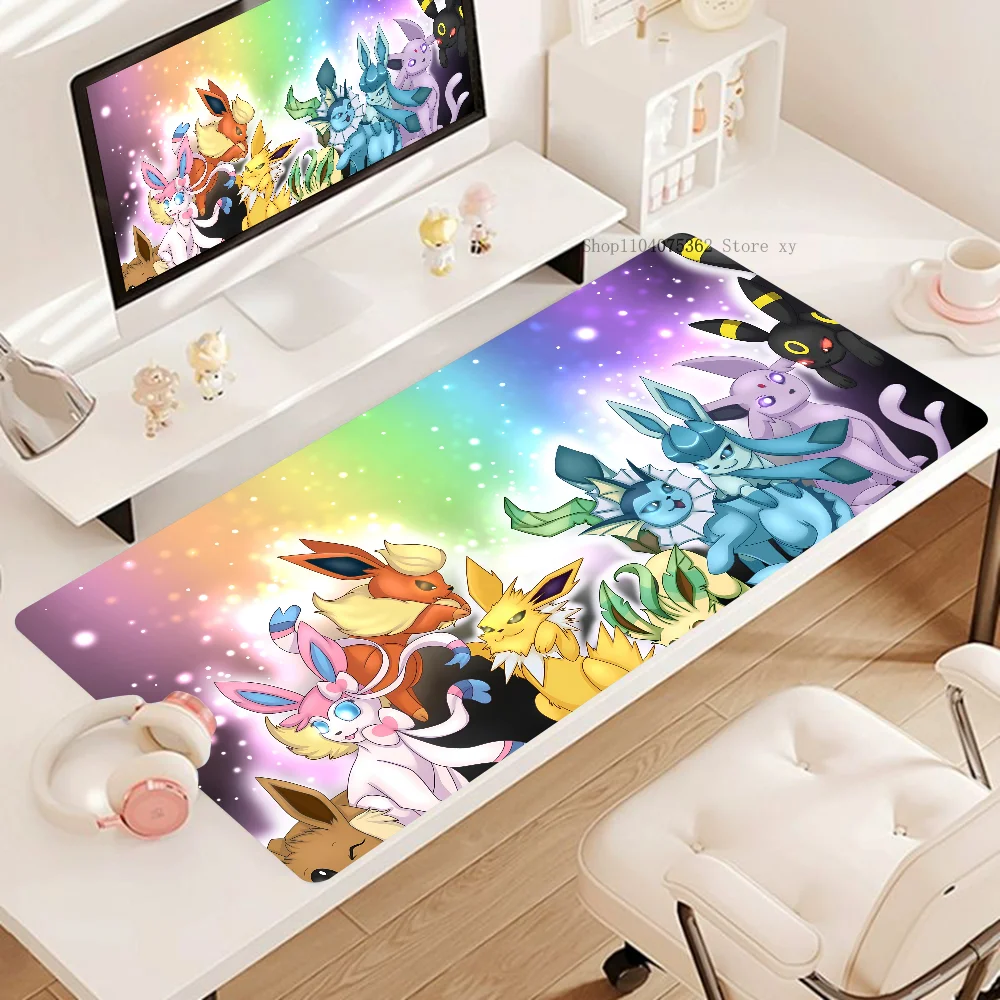 PP-Pokemons E-Eevee E-Evolutions Non-slip Mouse Pad Suitable For Office Computers Laptops E-sports Game Desk Mats XXL Keyboard