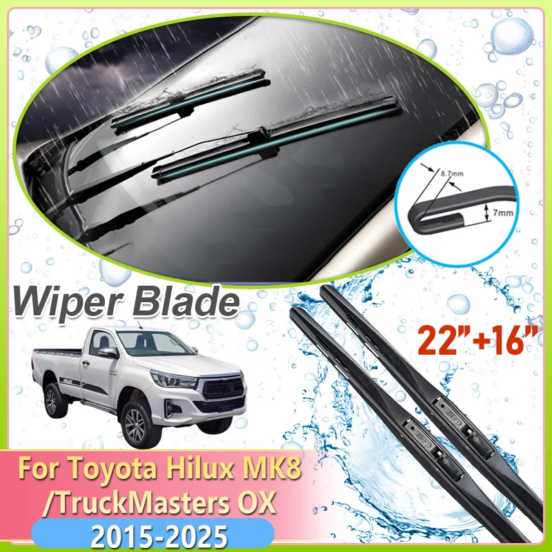 

Аксессуары для Toyota Hilux SR5 2016, TruckMasters OX AN110 AN120 AN130 2025-2015, резак для щеток стеклоочистителя, щетка для дворников автомобиля