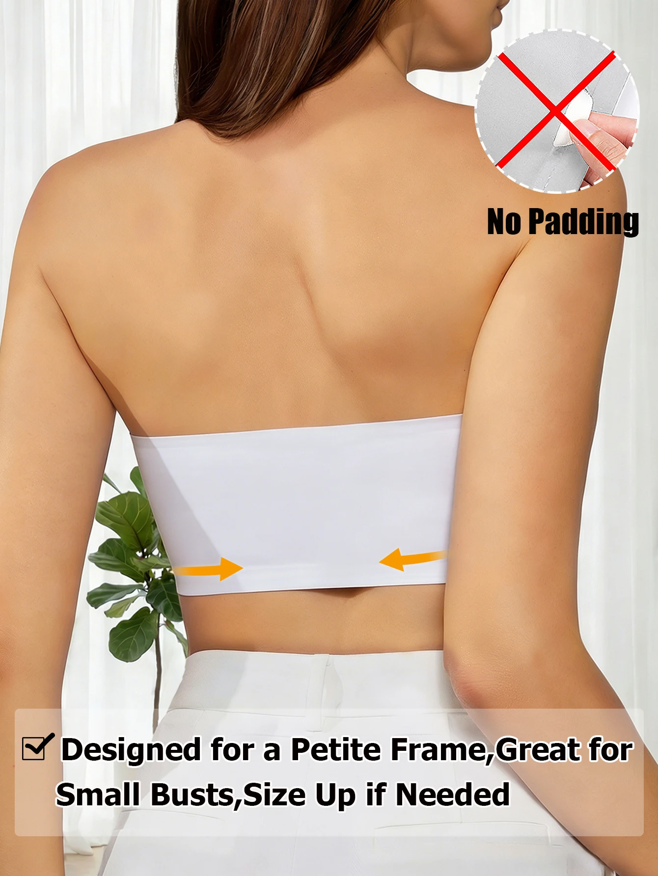 Sexy Strapless Bra Seamless Tube Top No Padding Traceless Bandeau Wireless Bralette Intimates Lingerie view 2