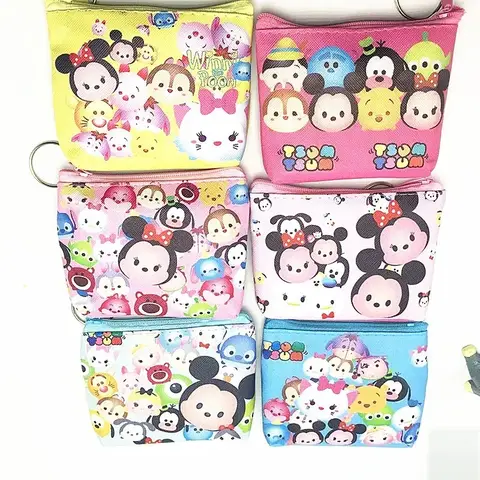 Monedero nuevo de Disney, mini bolsa de almacenamiento de cambios fresca, dibujos animados creativos de mickey mouse Minnie, funda para llaves, billetera para mujer TSUM