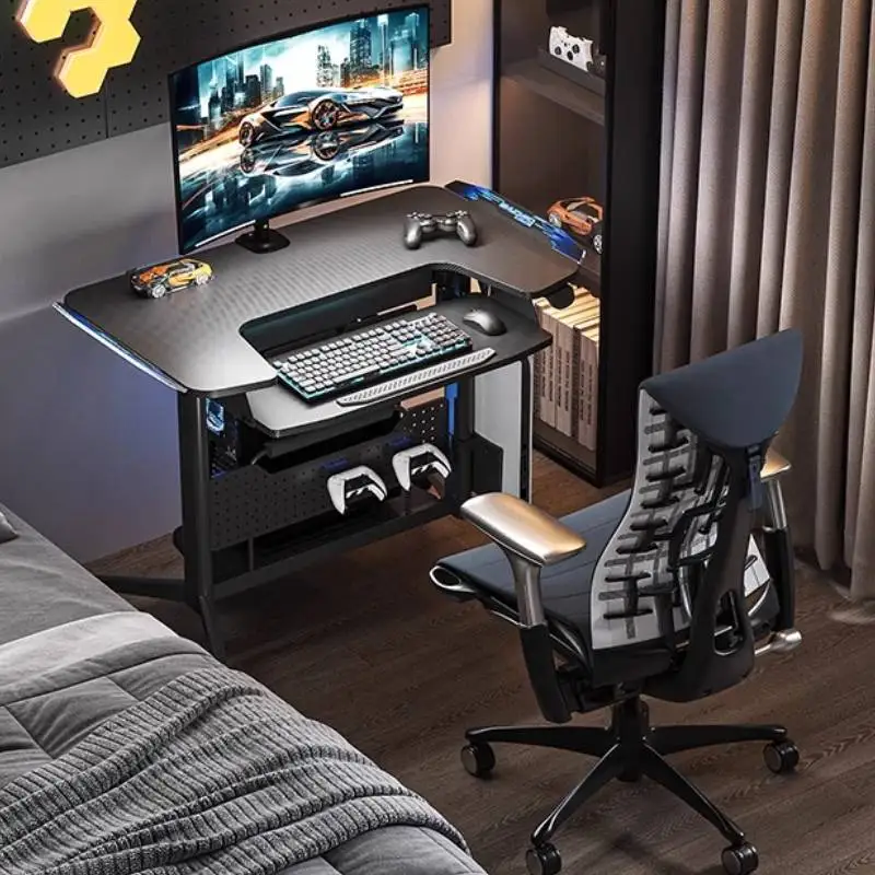 

Metal Storage Computer Desks Luxury Organiser Adult Bedroom Gaming Desk Computer Reading Black Mesas De Computador Furniture