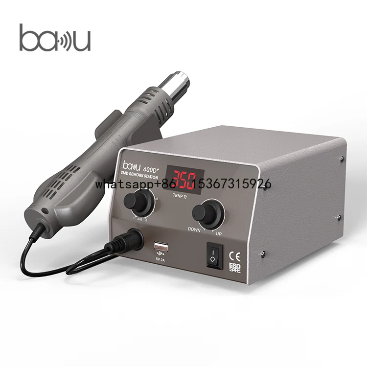 

Hot sale BAKU ba-600d+ hot air soldering iron rework station mobile phone repairing soldering stations