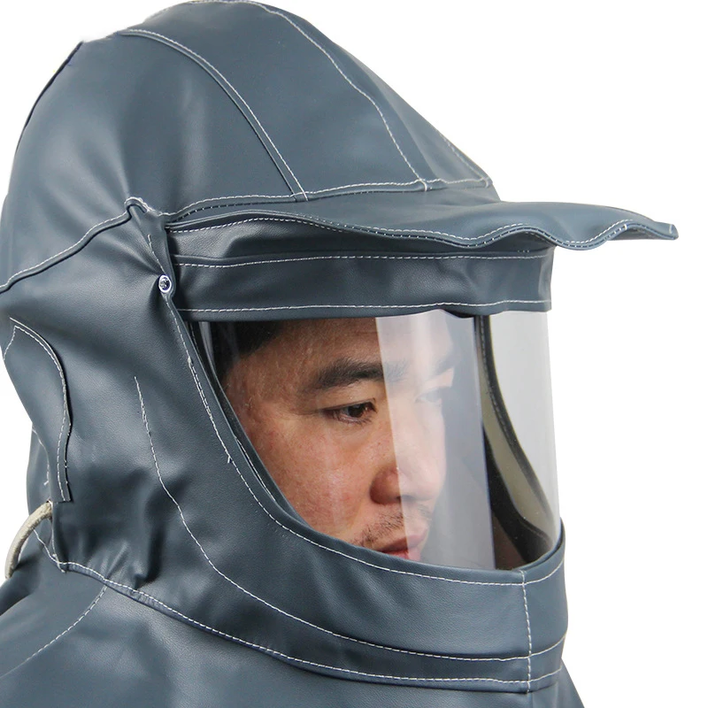 Sand Blasting Hood Cap, Shawl Cap Sandblaster Hood Anti Wind/Sandblaster Tools Dust Protective Face Hood