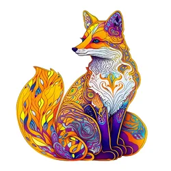 Wolf Pattern Wooden Puzzle, Irregular Animal Shapes, Educational Toys, Best Holiday Birthday Gift