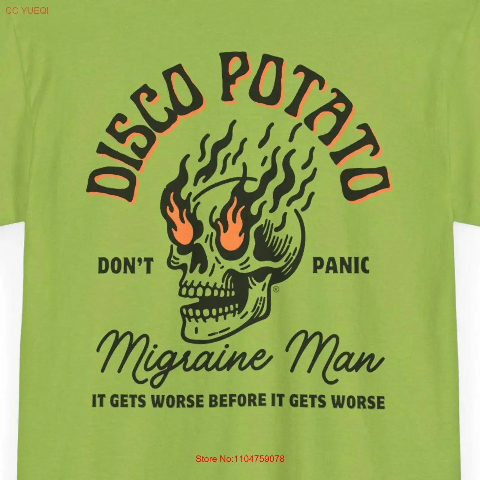 Magic Disco Potato Migraine Man T Shirt Heavy Cotton Nerd for 5 Coolness Bonus Hipster Style Vintage Video Games vintage