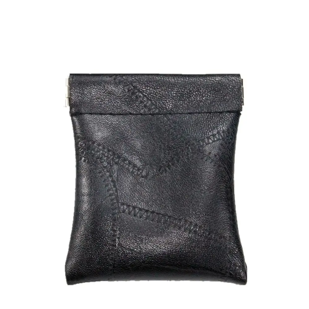 

Portable Self-closing Mini Wallet Leather Coin Purse Keys Pouch Men