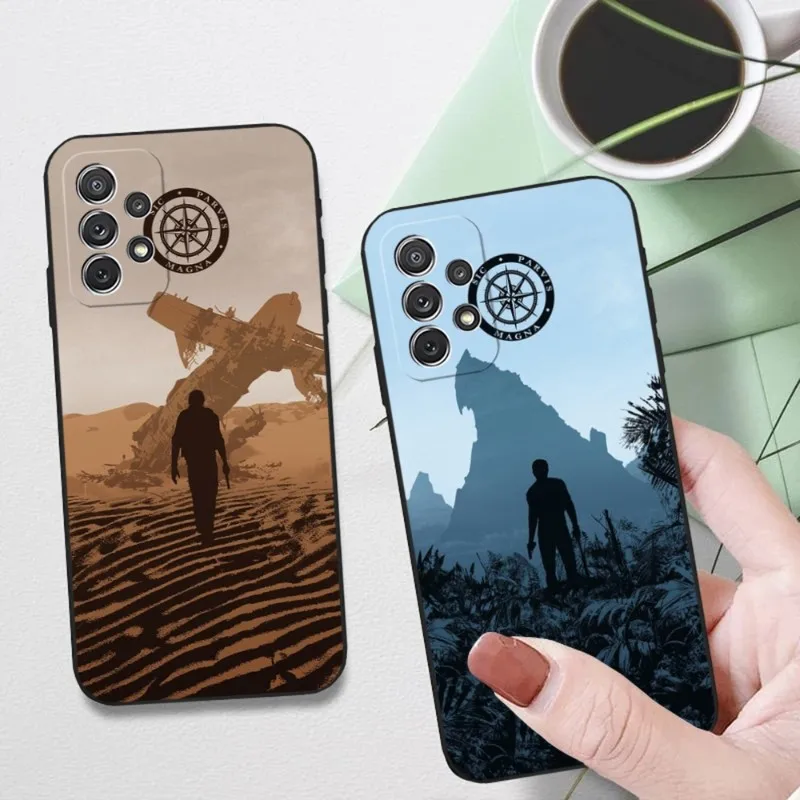 Sic Parvis Magna Uncharted Phone Case For Samsung A52 A53 A51 A12 A50 A33 A13 A22 A31 A40 A03S A32 A21 A81 A42 Silicone Cover