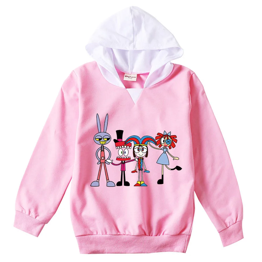 Movie The Amazing Digital Circus Merch Kids Clothes for Boys Girls Hooded Long Sleeve Hoodies Pullover Tracksuit Birthday Gifts