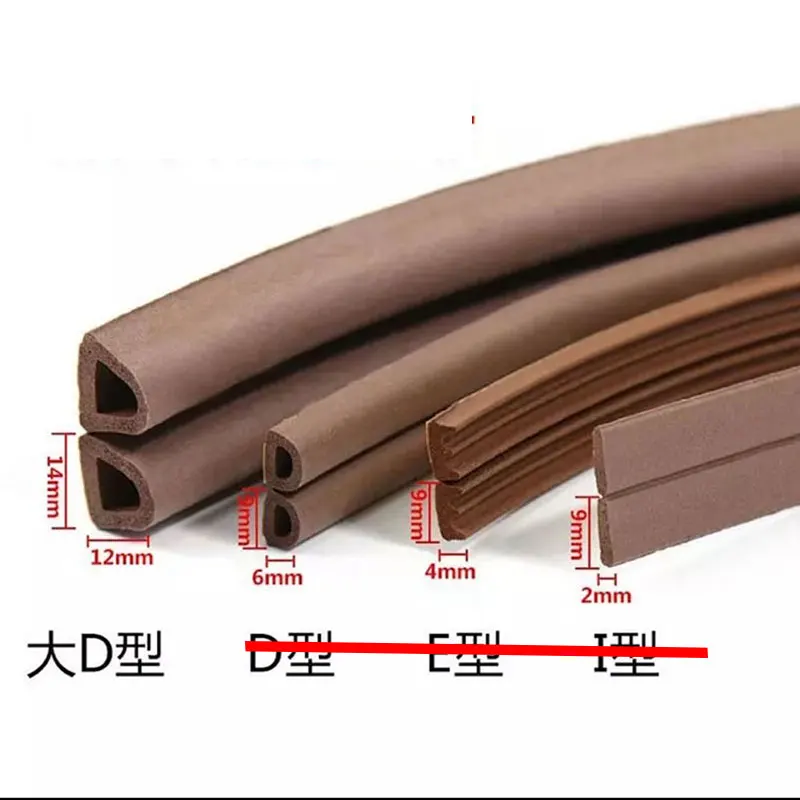 5Meters DIPE Self-Adhesive Door And Window Sealing Strip Glass Window Anti-Collision Rubber Strip Foam Sound Insulation Strip